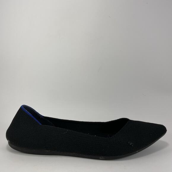 Rothy’s The Point Pointed Toe Flats Womens Size 8 Black Ballet Slip In Rothys - Picture 1 of 10